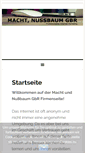 Mobile Screenshot of machtundnussbaumgbr.de